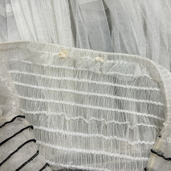 Free People Very Rare Strapless Cascading Ruffle Mesh Dress in White - Picture 12 of 15